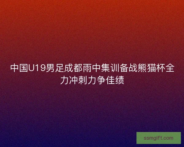 中国U19男足成都雨中集训备战熊猫杯全力冲刺力争佳绩
